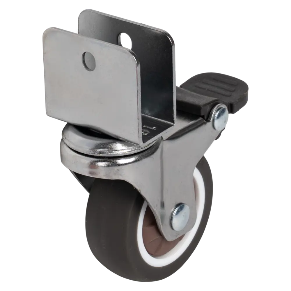 Поворотное мебельное колесо с тормозом 50 мм, нагрузка 40 кг 89430168 Santreyd STLM-1582681