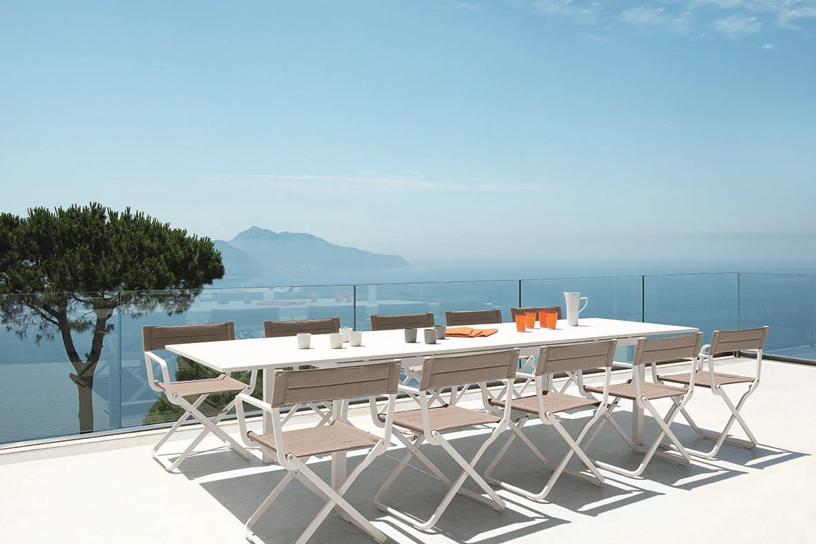 Металлический выдвижной прямоугольный садовый стол Ethimo ARCH-00106854