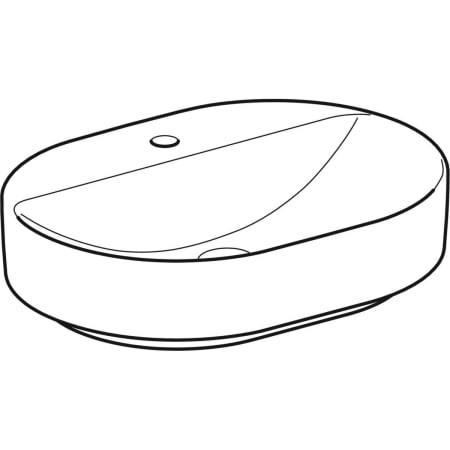 500.778.01.2 Накладная раковина Geberit VariForm эллиптической формы, с полкой для отверстия под смеситель Geberit  - Вид №10