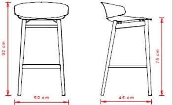 Высокий стул из полипропилена Et al ARCH-00057884