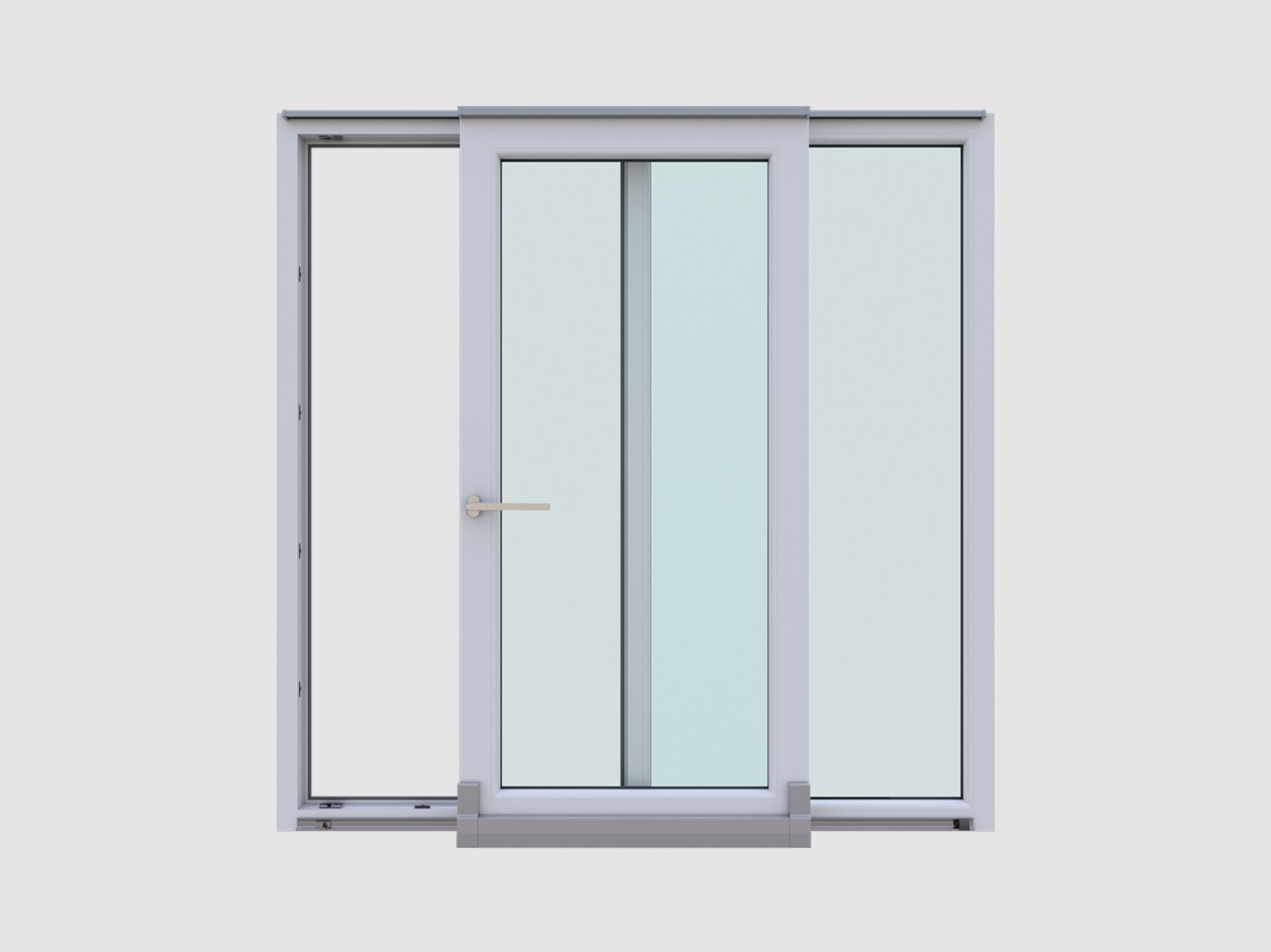 Копланарное раздвижное окно из ПВХ QFORT Paysage ARCH-00015233