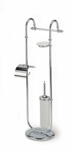 G688(25) Stil Haus Giunone, cтойка: мыльница + полотенцедержатель + бумаг + ерш, цвет бронза