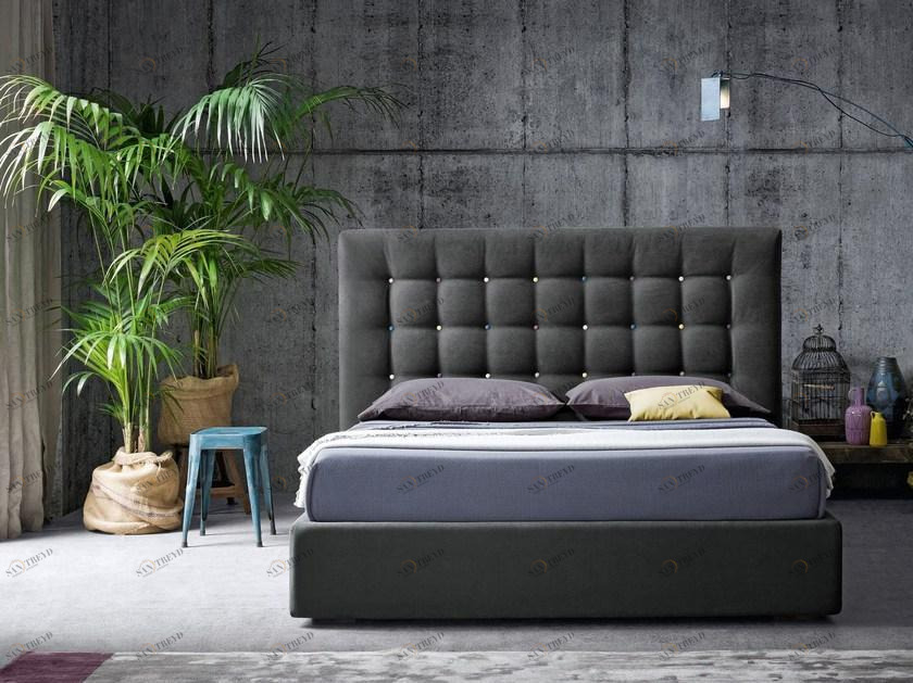 Felis Двуспальная кровать из ткани с тафтинговым изголовьем Bed stories sun-id-1474867