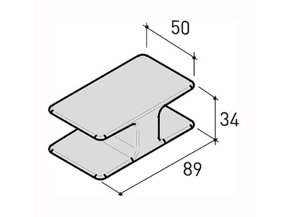 Бетонный прямоугольный садовый столик Varaschin Belt ARCH-00136927 - Вид №4