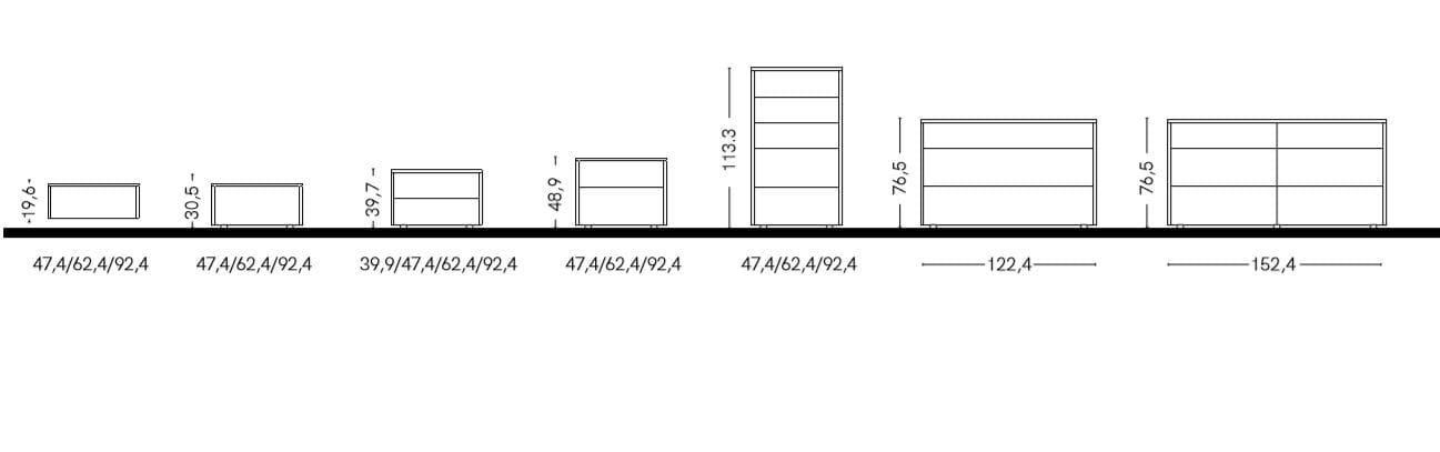 Тумбочка с ящиками Zalf рамка ARCH-00024426 - Вид №2