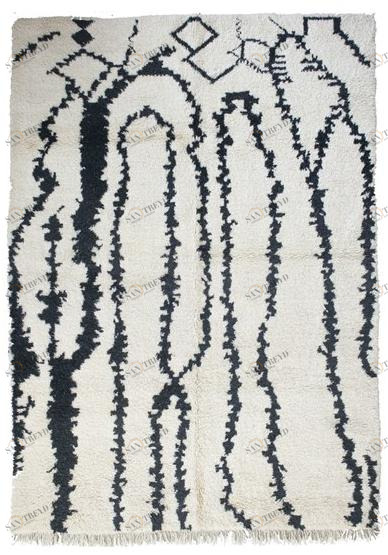 AFOLKI Прямоугольный шерстяной коврик Beni ourain Taa1272be