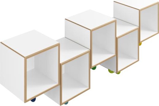 M20.03.001 Модуль ряда асимметричный, 5 мест с тройным крючком HEWI Kids - Вид №1