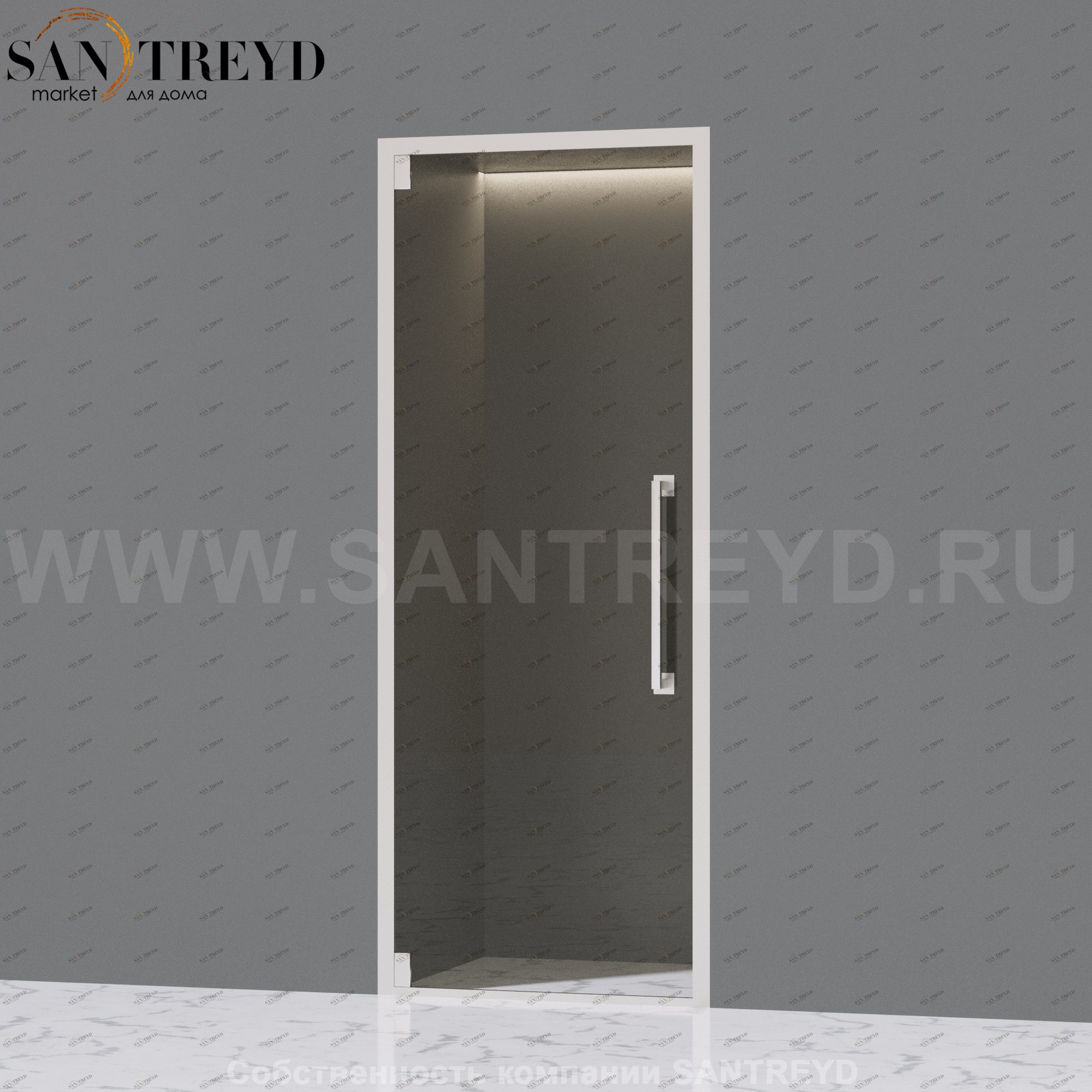 Effegibi SPAZIO Стеклянная реверсивная дверь. Размер: длина 88 см, высота 208 см S80D