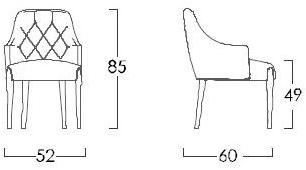 Jetclass Стул из ткани с подлокотниками Dixon Jdx302a  - Вид №1