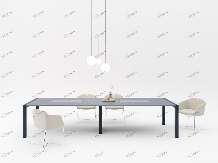 PROF Прямоугольный стол для совещаний с системой управления кабелями Extralight sun-id-1434582