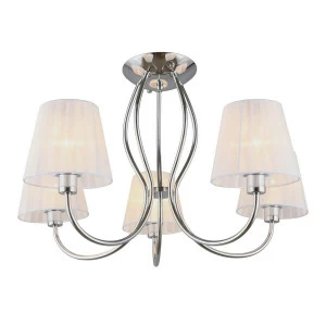 Потолочная люстра Omnilux Pontinia OML-65207-05 OMNILUX PONTINIA 328317 Белый;хром
