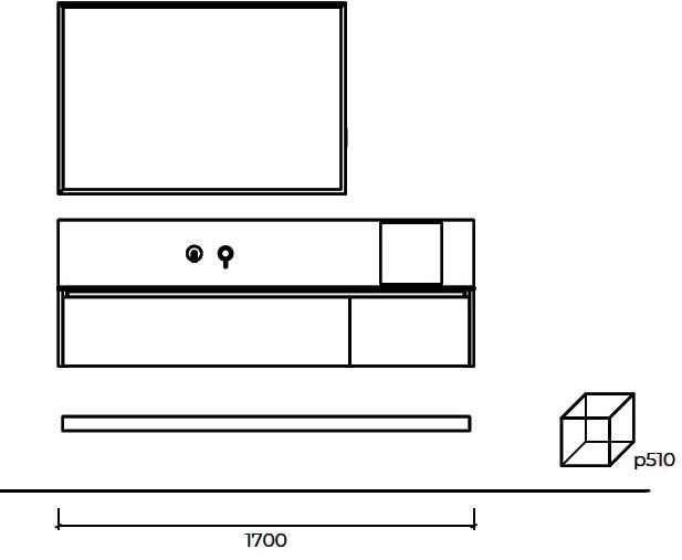 Cerasa Подвесная тумба под умывальник из фанерованной древесины с ящиками Nerolab sun-id-1413382 - Вид №4