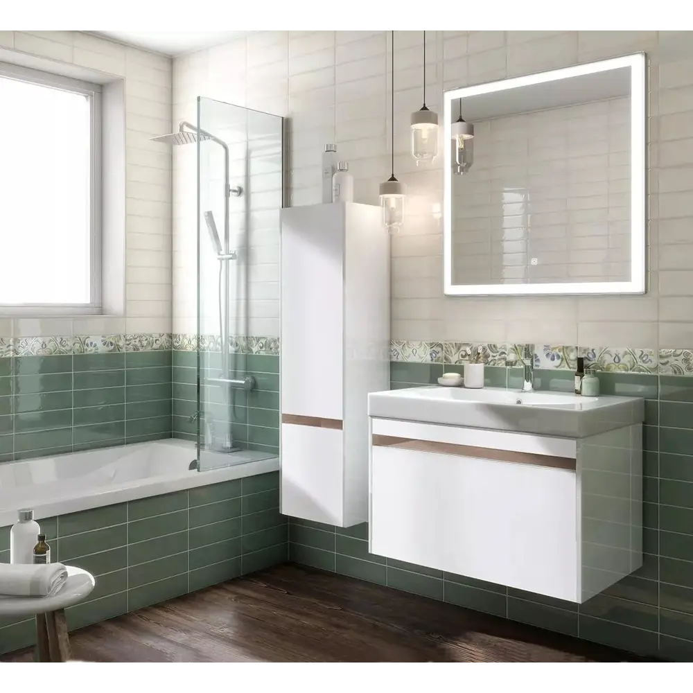 Керамическая плитка Kerama Marazzi Монпарнас для стен в сочном зеленом цвете 86360069 STLM-0068073 - Вид №5