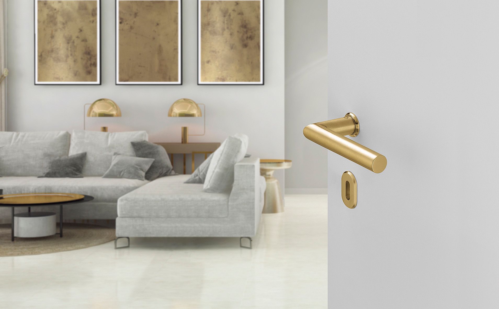 Ручка из нержавеющей стали на розетке с насадкой HOPPE ARCH-00046804 - Вид №1