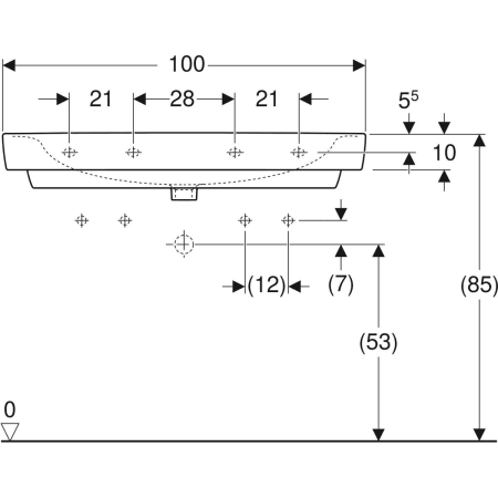 501.727.00.1 Накладная раковина Geberit Renova Plan Geberit  - Вид №39