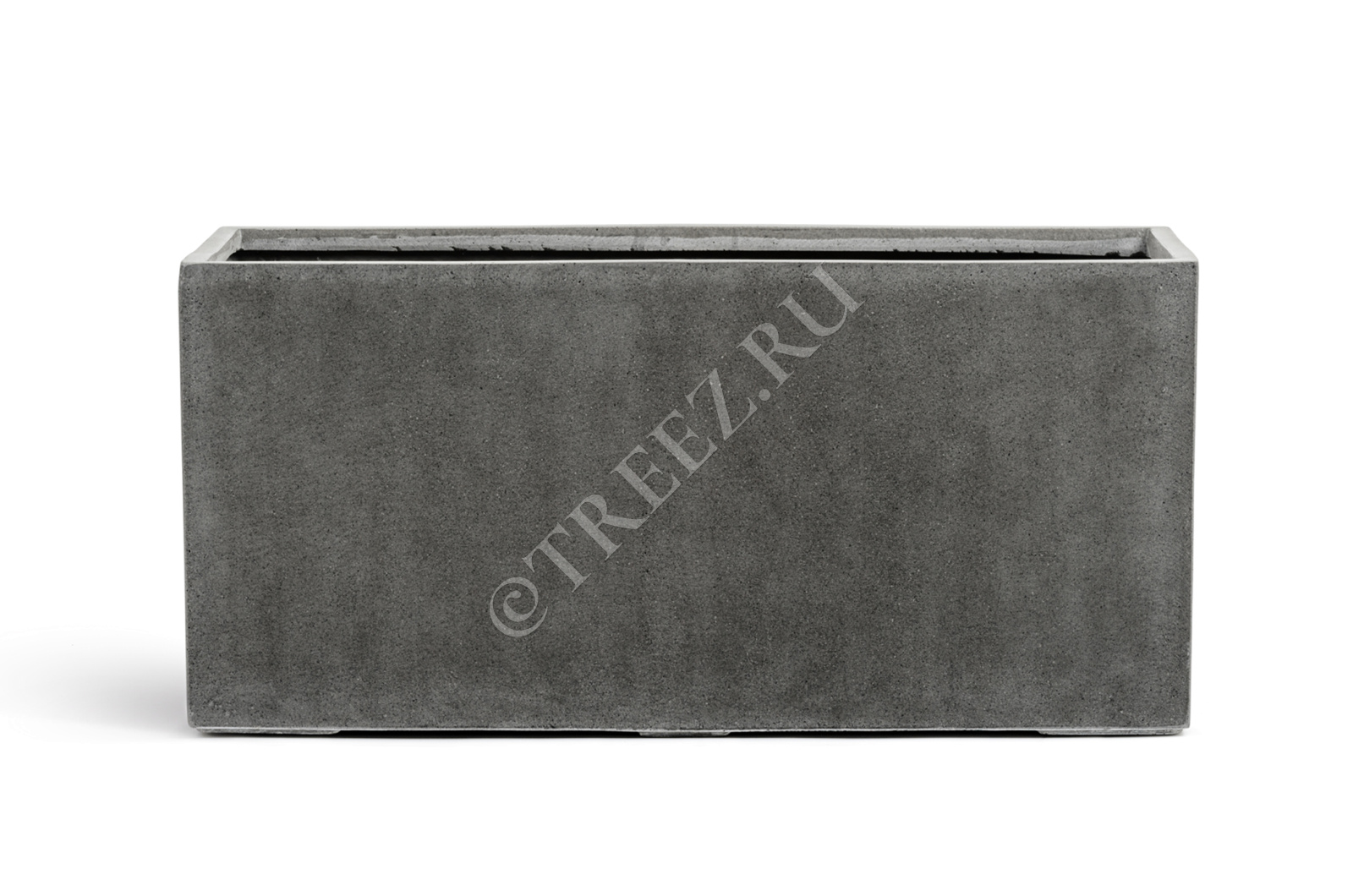 41.3319-02-019-GR-080 Кашпо  Effectory - серия Beton - Низкий прямоугольник - Тёмно-серый бетон Цветочная коллекция  - Вид №3