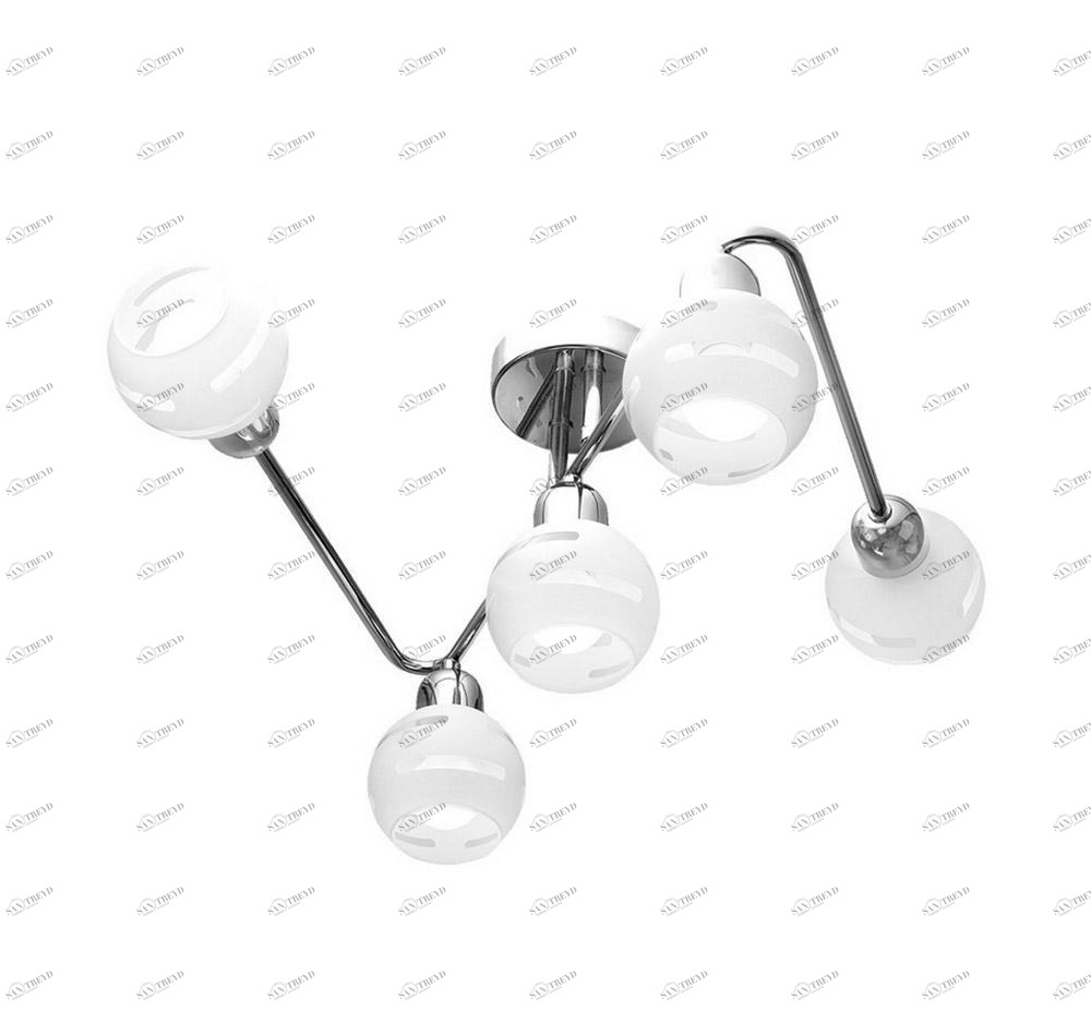 Потолочная люстра IDLamp Agostina 361/5A-Whitechrome IDLAMP ДИЗАЙНЕРСКИЕ 182685 Белый 