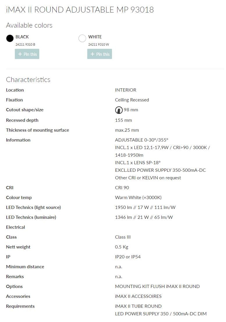 Регулируемый светодиодный прожектор Deltalight iMAX ARCH-00010169 - Вид №11