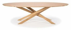 Ethnicraft Овальный журнальный столик из дуба Oak mikado 50544