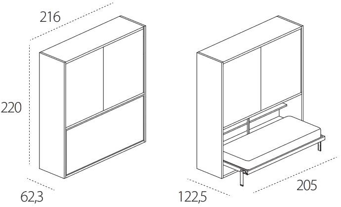 CLEI Выдвижная односпальная кровать из меламина Kali sun-id-1499384 - Вид №10