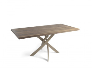 077760 Стол обеденный прямоугольный орех 180x95 ножки бежевые Angel Cerda F2133