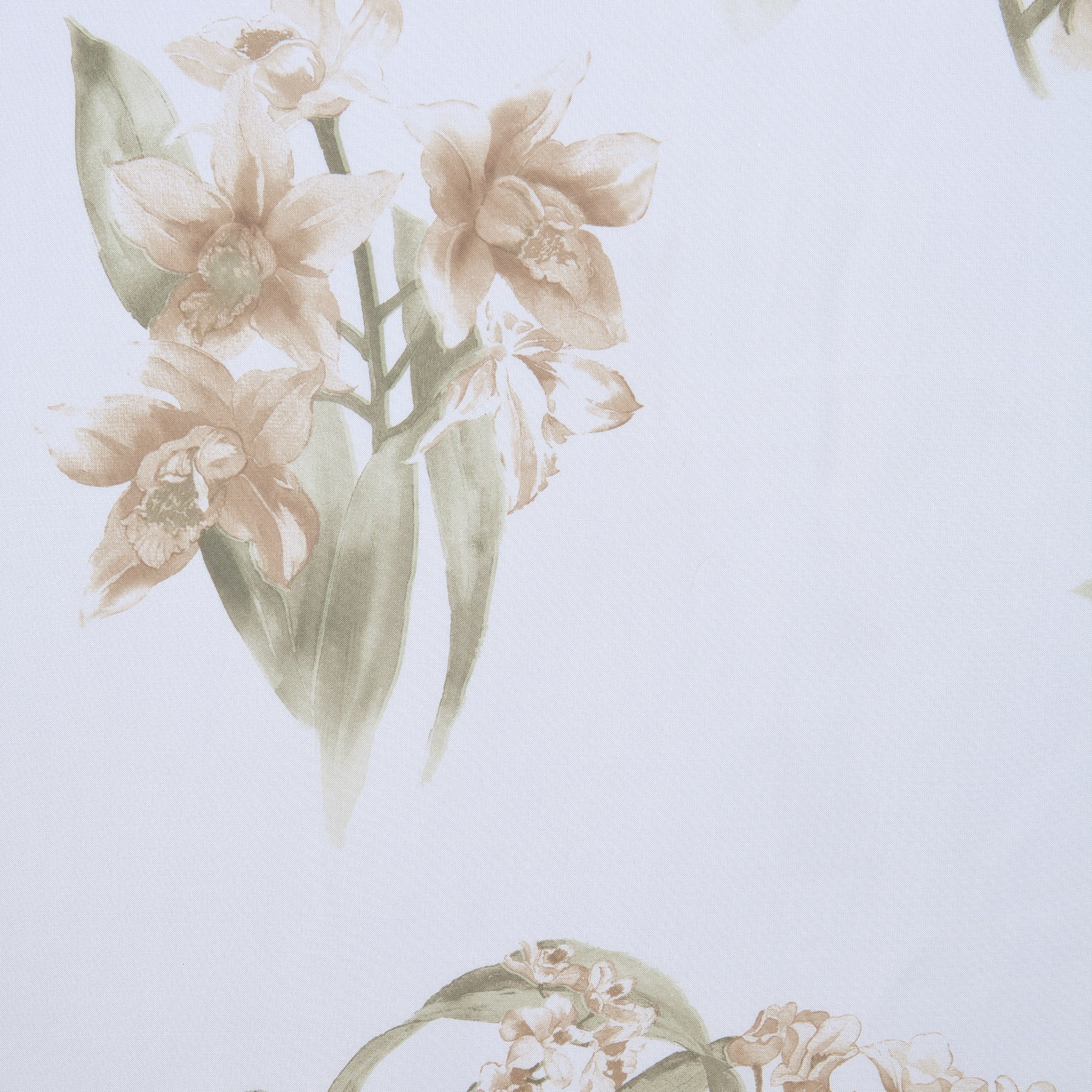 85400434 Тюль 1 м/п Цветы вуаль с утяжелителем 280 см цвет бежевый Santreyd  - Вид №1