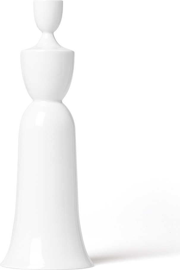 10535470 Sieger by Furstenberg Подсвечник Sieger by Furstenberg "Жозефина" 27см (белый) Фарфор, Керамика 