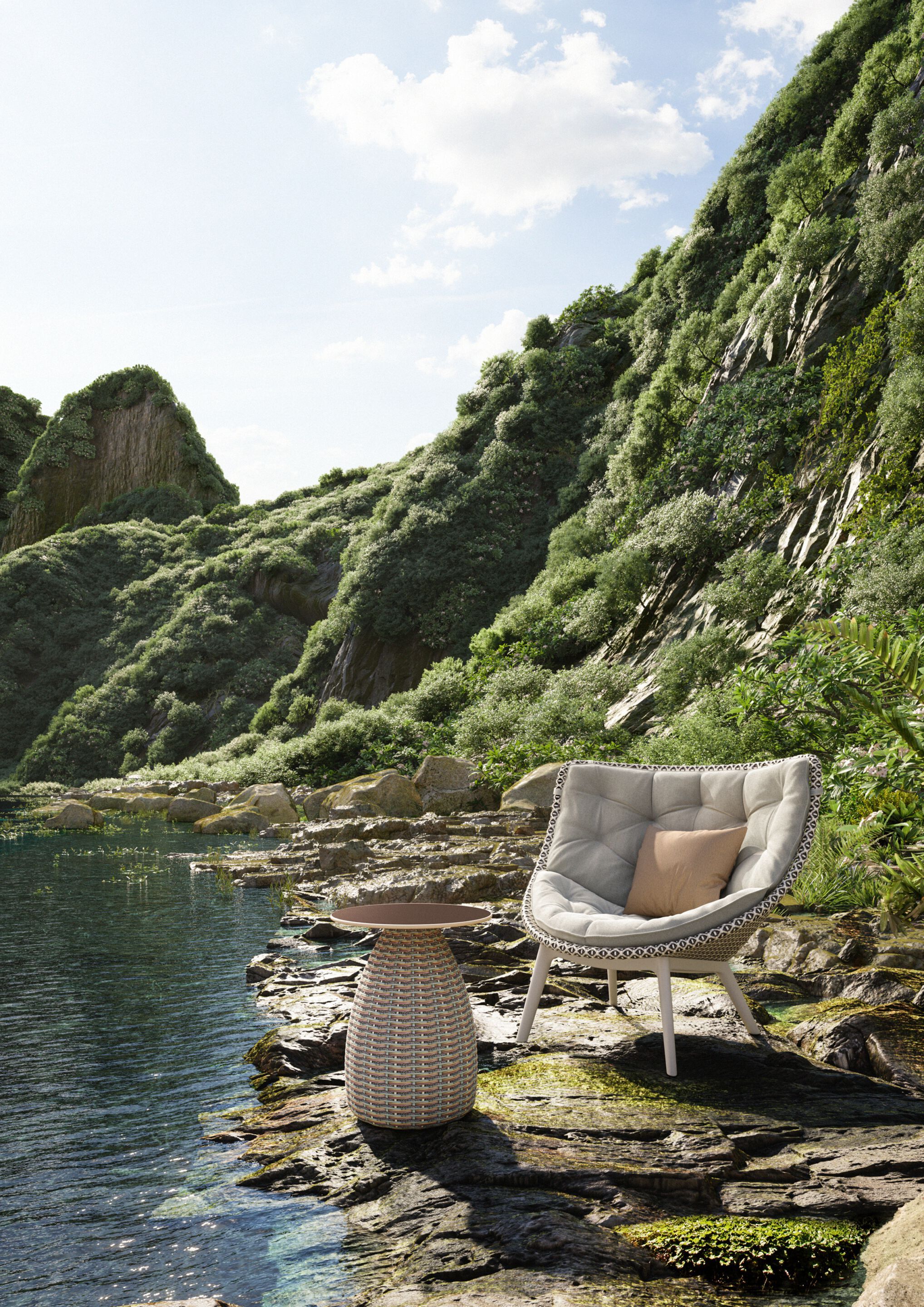 Садовое кресло из синтетического волокна с высокой спинкой DEDON MBRACE ARCH-00152852 - Вид №4