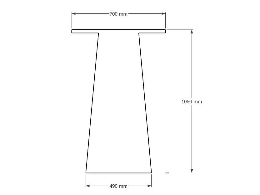 Высокий круглый стол из полиэтилена с столешницей из Werzalit® Kloris MIKO ARCH-00000483 - Вид №1