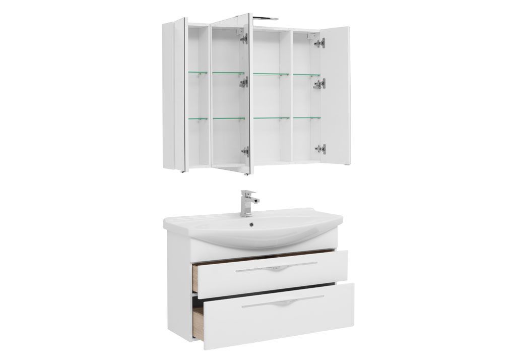 Мебель для ванной Aquanet Ирвин 105 белый 00210255 - Вид №1