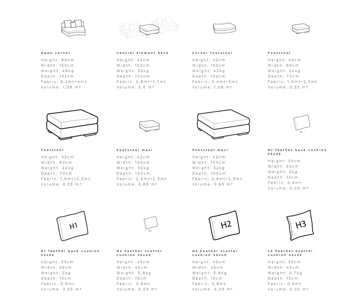 Угловой диван из ткани Ditre Italia LOMAN ARCH-00118789 - Вид №12