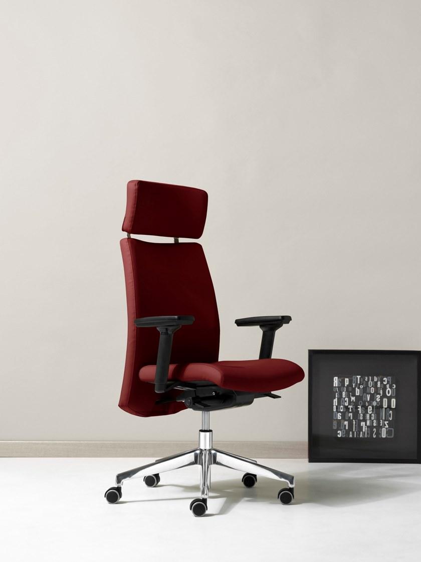 Diemme Офисное кресло руководителя из эко-кожи с 5 спицами и подголовником Duke sun-id-1346681 - Вид №3