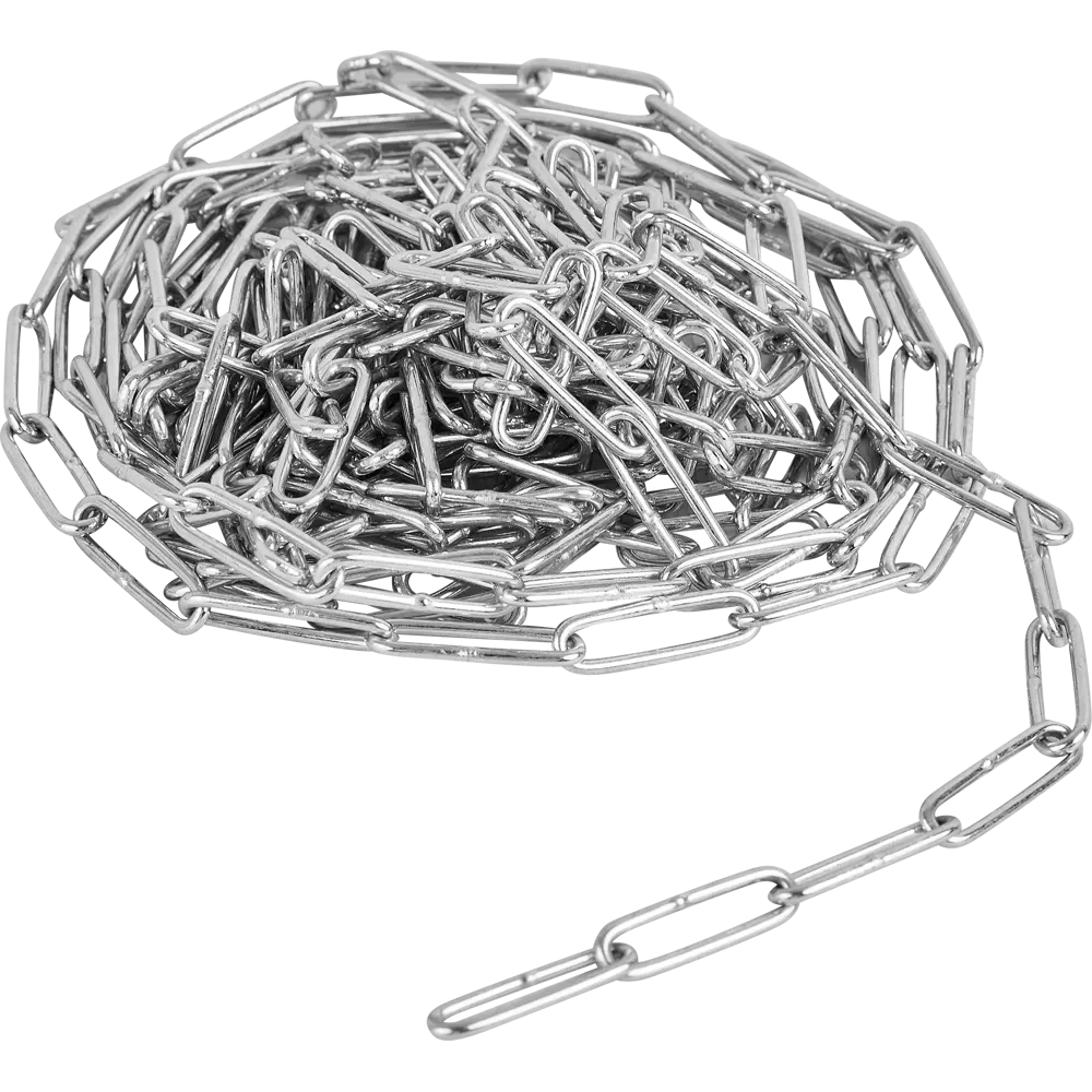 Цепь Standers DIN 763 2 мм длинное звено 2.5 м сталь оцинкованная STLM-2194036 - Вид №2