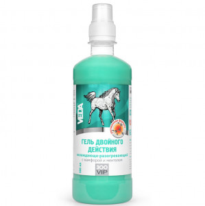 Т00009592 Гель для лошадей ЗooVIP охлаждающе-разогревающий с камфорой и ментолом 0,5л ВЕДА