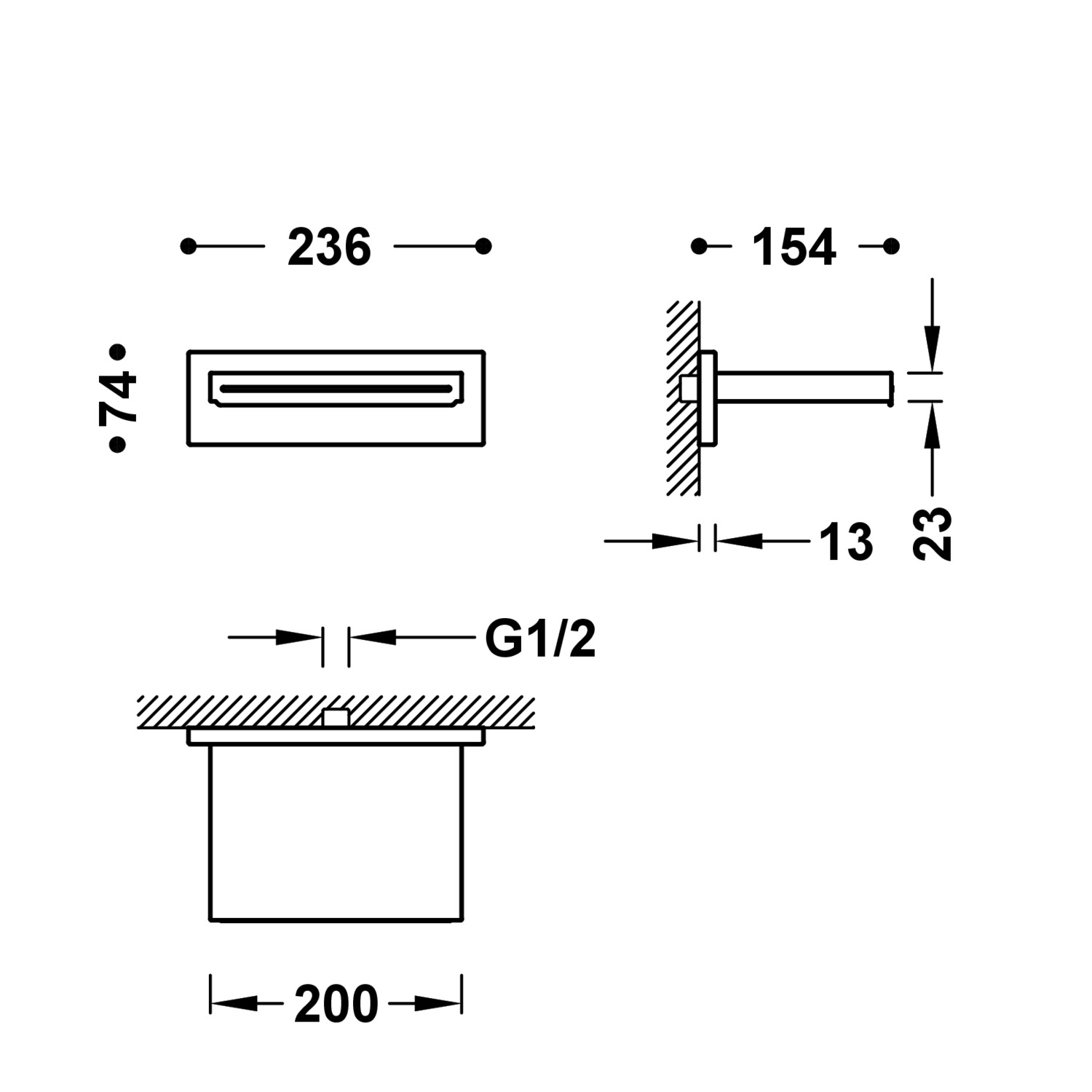 Настенная насадка для душа-29990304OPM TRES Showers - Вид №1