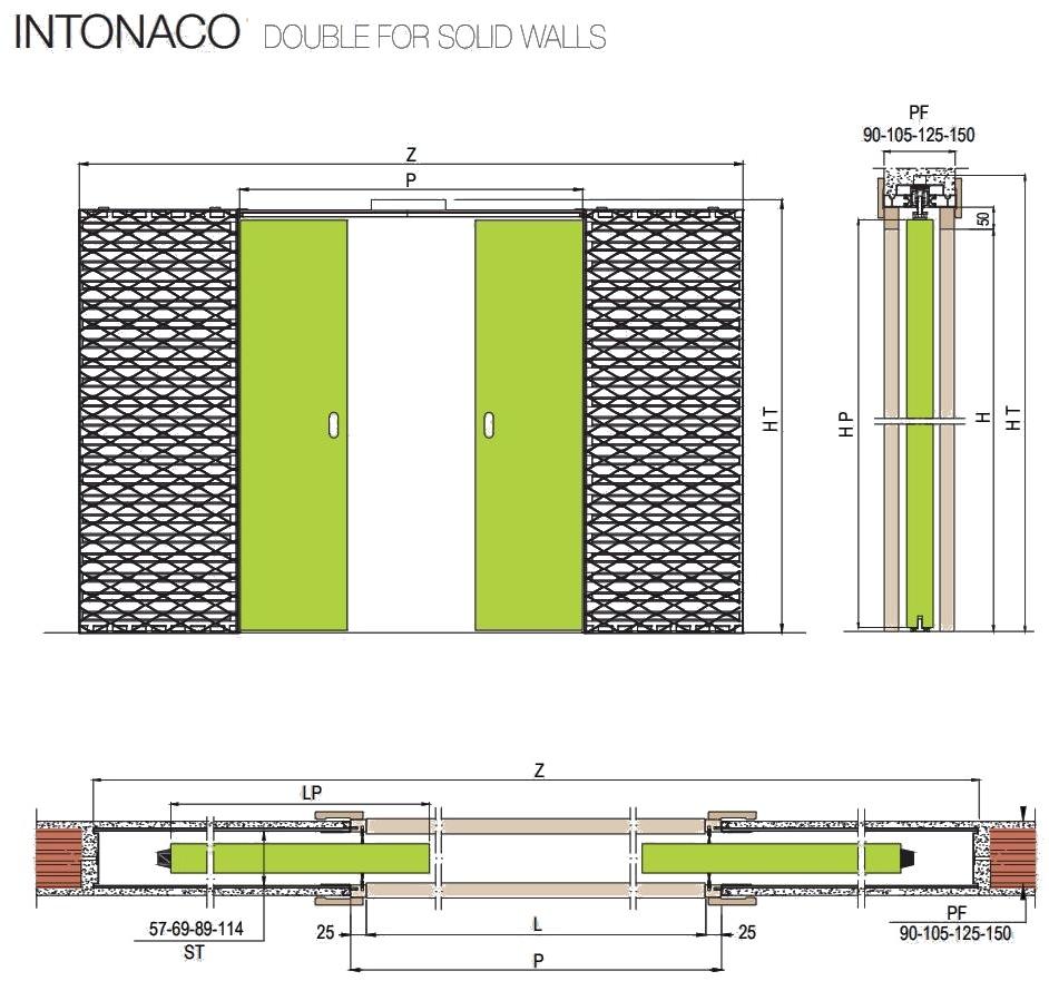 PROTEK® Рама стойки для двойной раздвижной двери Basic sun-id-1382218 - Вид №4