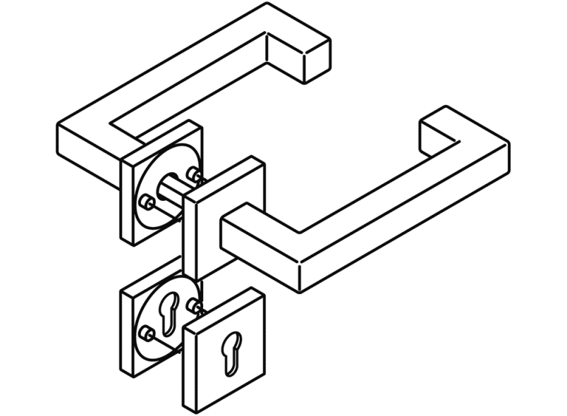 100XAH11.3A0 Комплект противопожарной защиты модель 103x HEWI Beschläge für Innentüren  - Вид №3