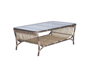 Прямоугольный садовый журнальный столик из синтетического волокна