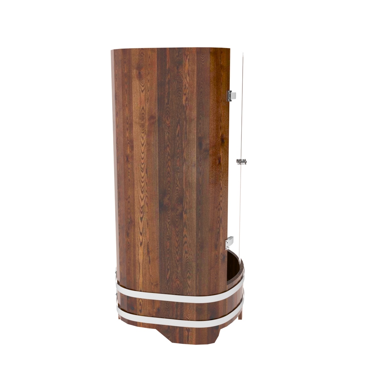 133 Душевая кабина со стеклянными дверцами (лиственница морёная премиум) Alyarus  - Вид №2