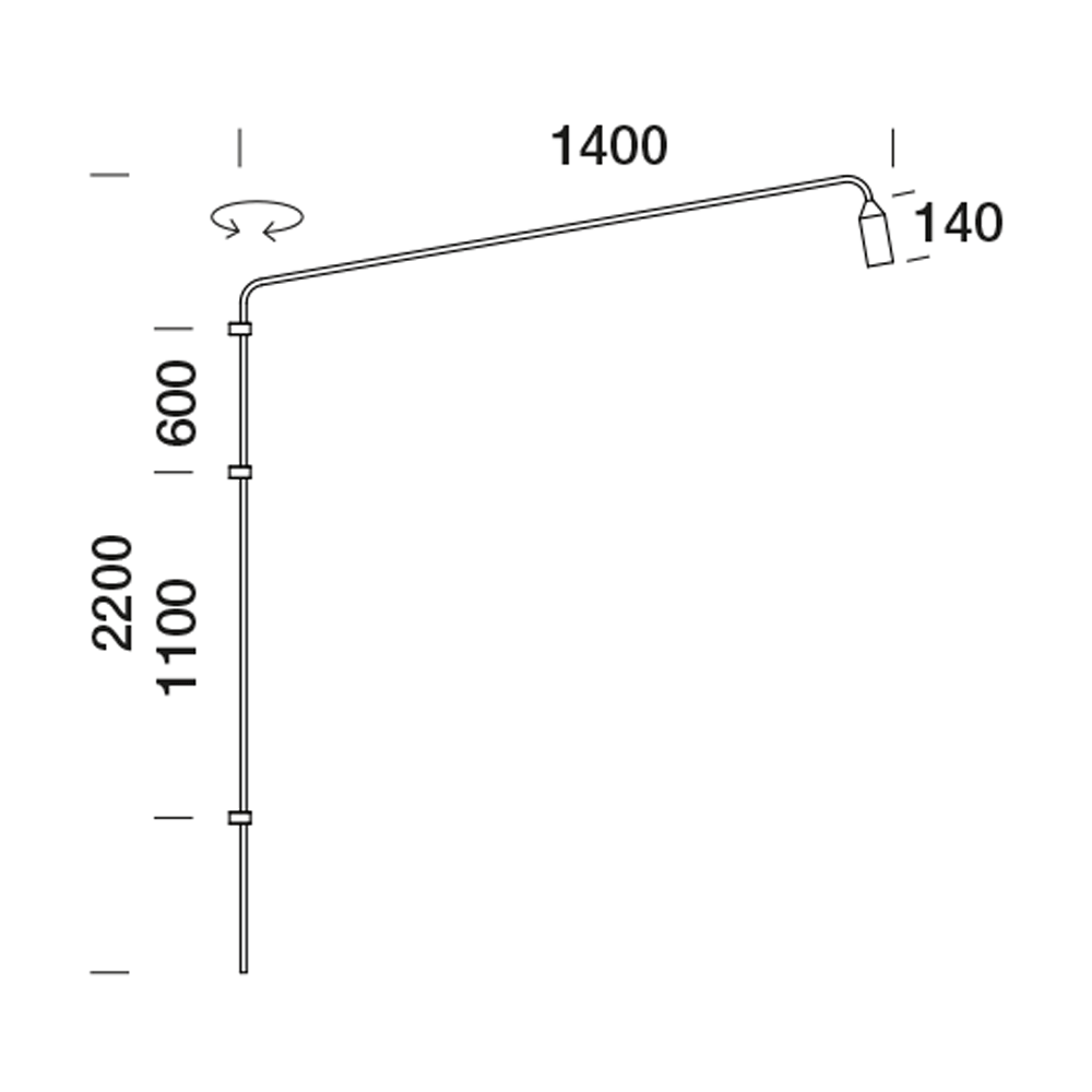 3010366 Подсветка стены Platek FLAMINGO 2.0 Applique  FLAMINGO 2.0 2160 mm - 1 COB 4000K 76°  - Вид №10