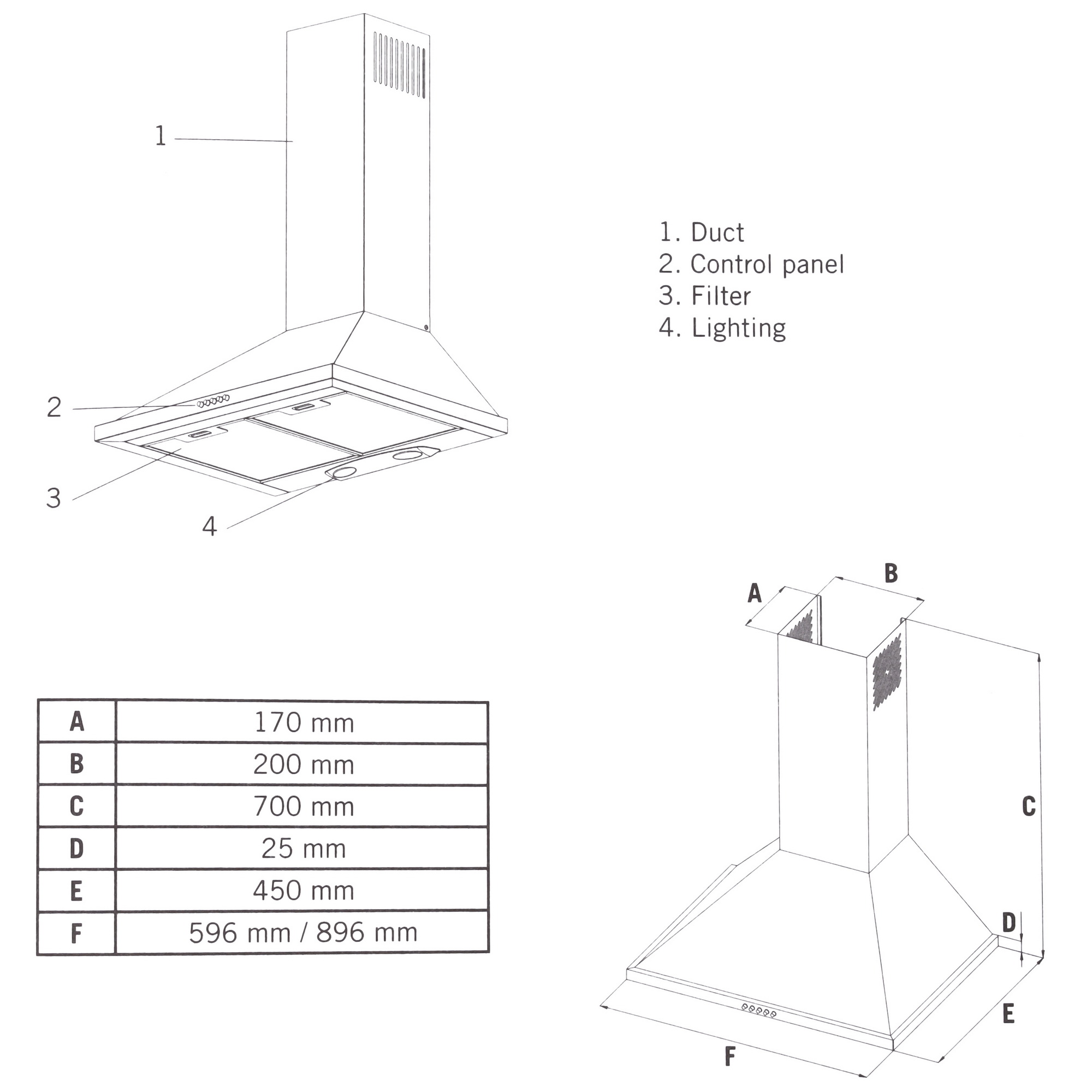 1014764 Вытяжка каминная Simfer 8563SM черный/черный STDN-0105830 - Вид №9