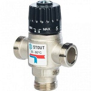 Термостатический смесительный клапан 3/4" STOUT НР 30-65°С 1,6 KV