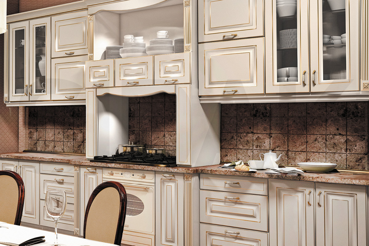 Фасады для кухни Патина Фрезеровка «Монбельяр» Дуб №127 SIST2006-226 SIDAK - Вид №1