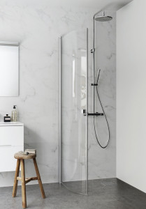 1450321 Igloo Pro Душевая Дверь Изогнутая Прозрачное Стекло 80 Hafa Прозрачный