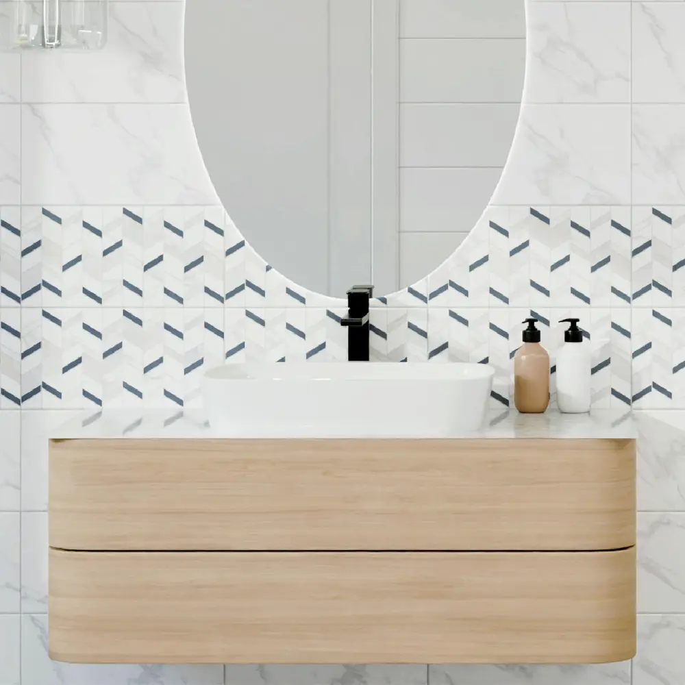 Плитка настенная Mersey Denim A0554V24104 20x40 см 1.6 м² матовая цвет микс 89352904 STLM-2047449 Santreyd