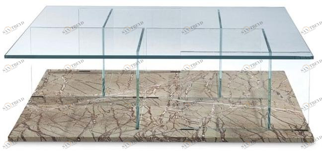 Roche Bobois Прямоугольный стеклянный журнальный столик sun-id-1432536