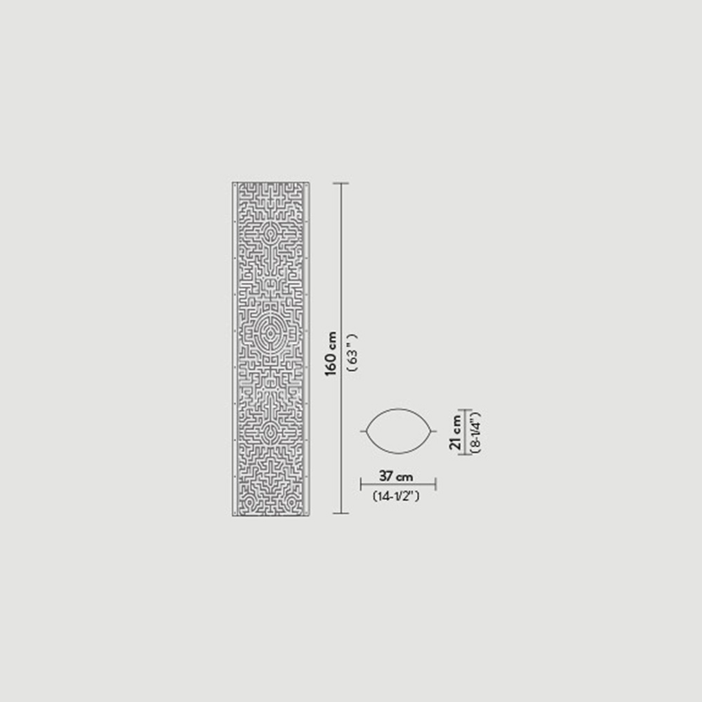 Торшер L'Afrique Extra Large Tube от Slamp TUB93PTU0004__AFQ SLAMP КОЛОННА, ЭЛИТНЫЕ 246464 Голубой;зеленый;разноцветный  - Вид №2