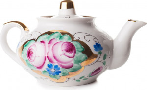 10617403 Промыслы Вербилок Чайник "Золотой картуш" Фарфор