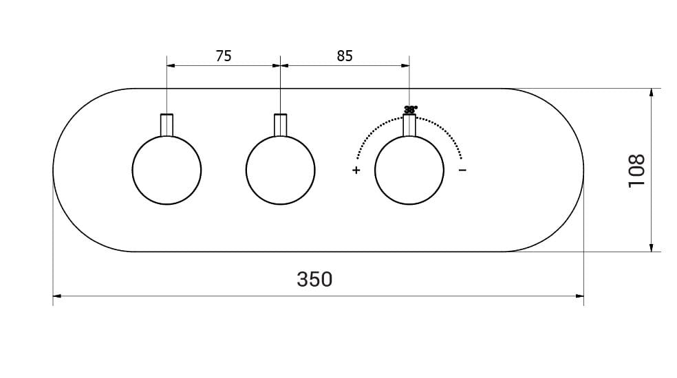Термостатический смеситель для душа с 3 отверстиями Aquademy круглый ARCH-00079573 - Вид №2