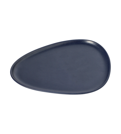 990169 Тарелка малая (22х19х1,5см) каменная керамика, темно-синий;LIND DNA 